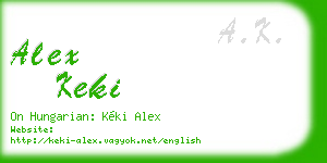 alex keki business card